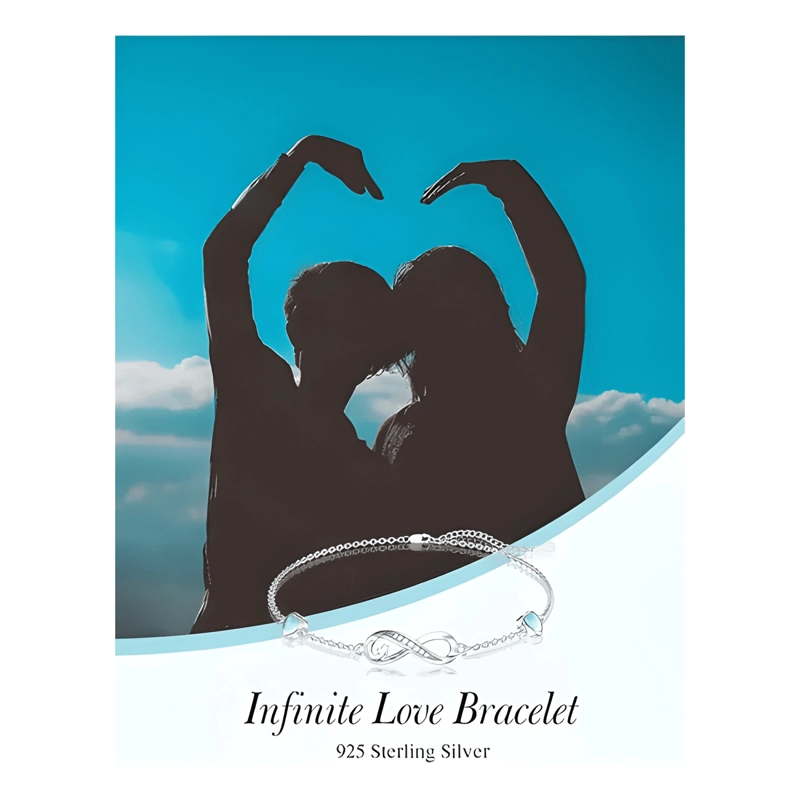 PULSERA INFINITO PLATA 925 PIEDRA PREMIUM JOYERIA FINA MUJER - 3