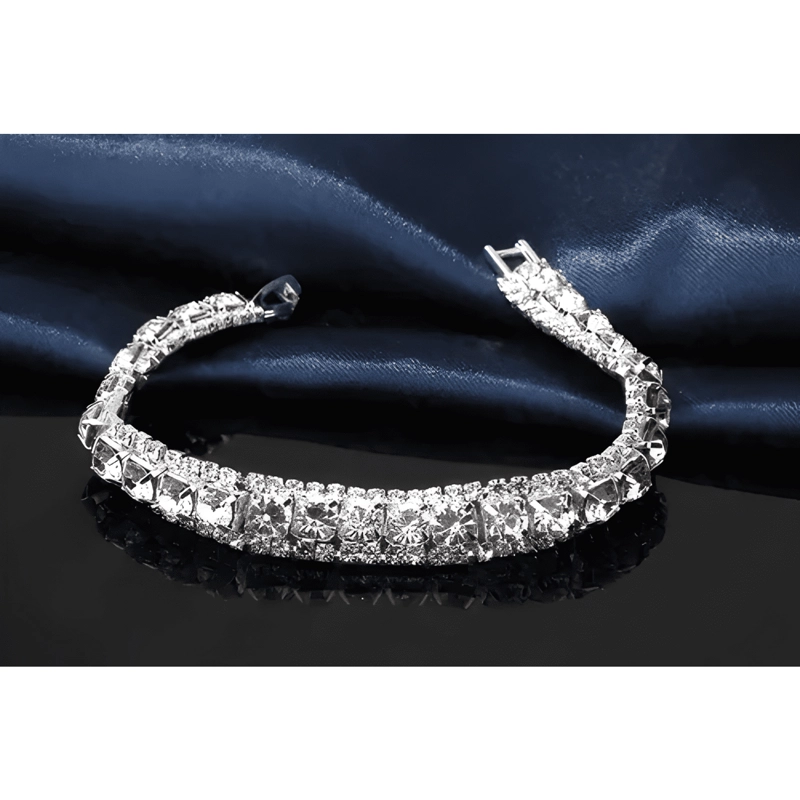 PULSERA PLATA 925 PARA DAMA MUJER ELEGANTE CIRCON CRISTAL #2 - 2