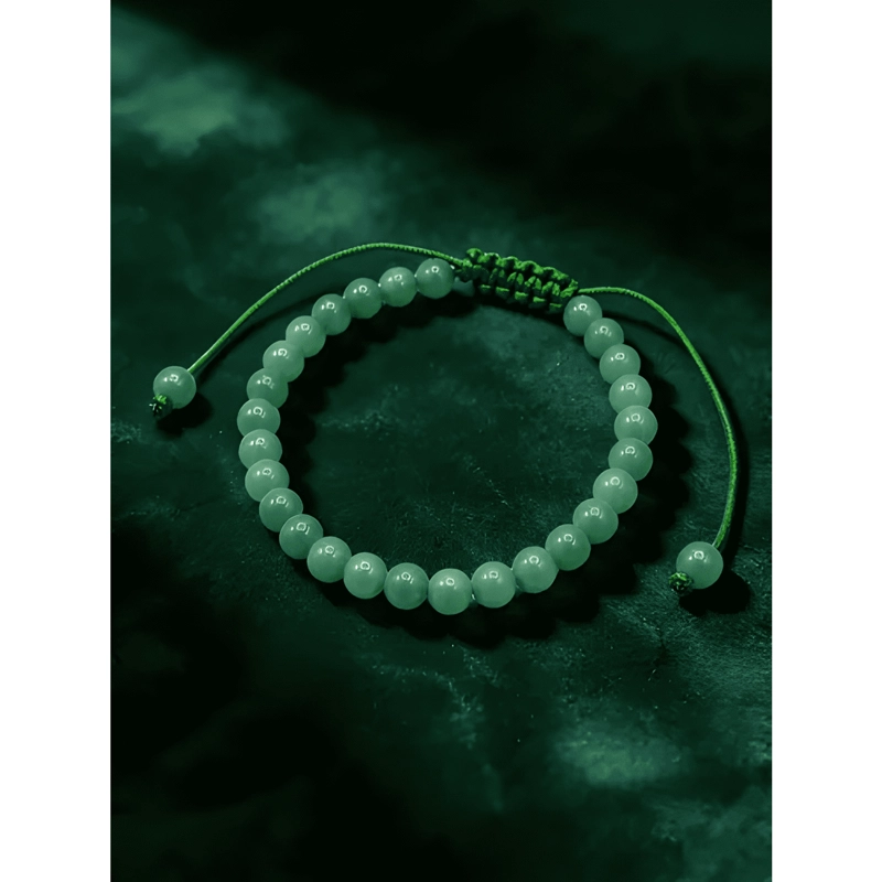 PULSERA PIEDRA JADE NATURAL AJUSTABLE PROTECCION - 2
