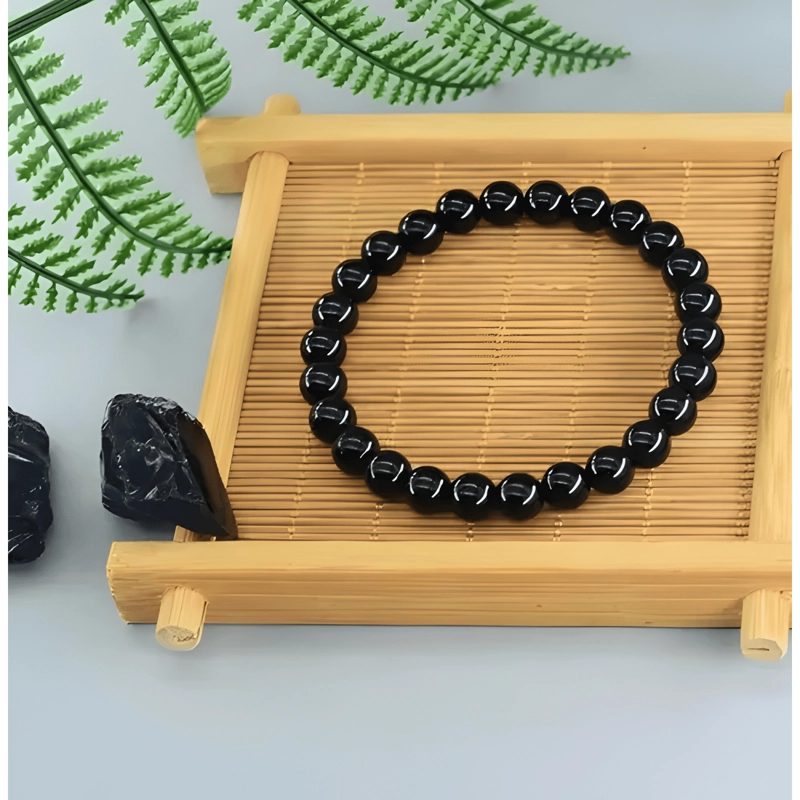 PULSERA PIEDRA ONIX GENUINA ELASTICA UNISEX PROTECCION - 4