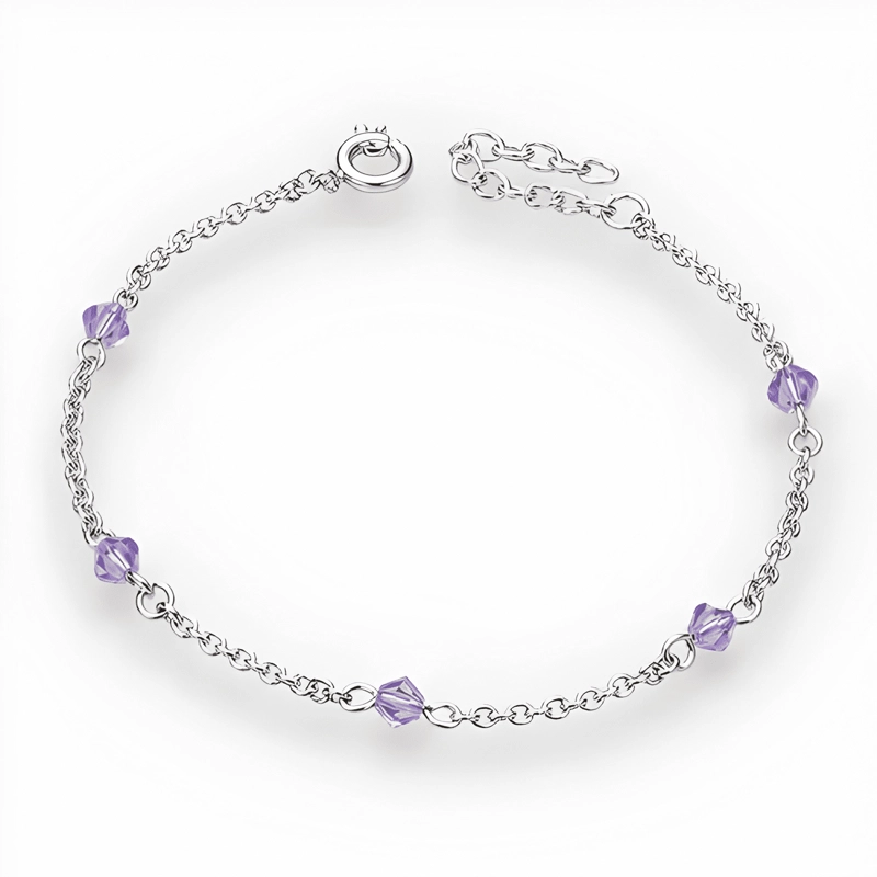 PULSERA PLATA 925 MUJER CON CRISTALES SWAROVSKI VIOLET MUJER - 1