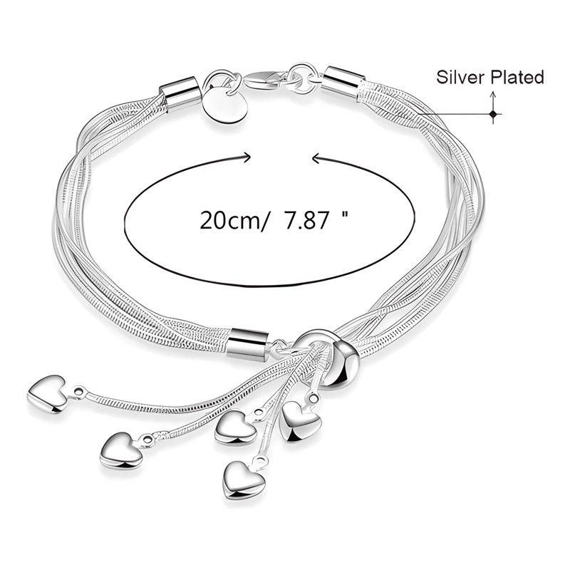 PULSERA MUJER ESCLAVA BRAZALETE PLATA 925 ELEGANTE #5 - 1