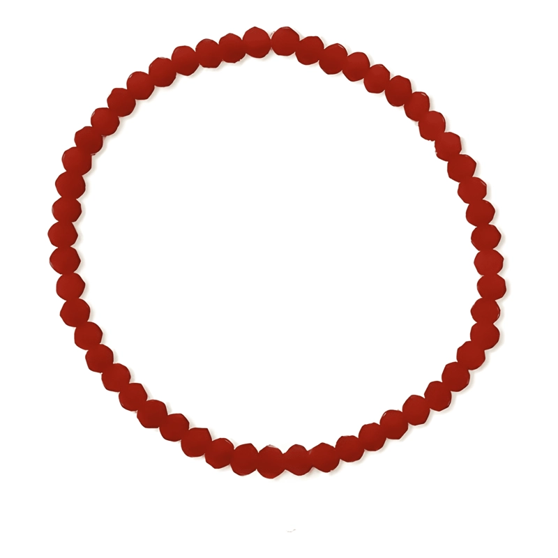 PACK 3 PULSERAS ELASTICAS CRISTALES ROJOS PROTECCION MUJER - 1