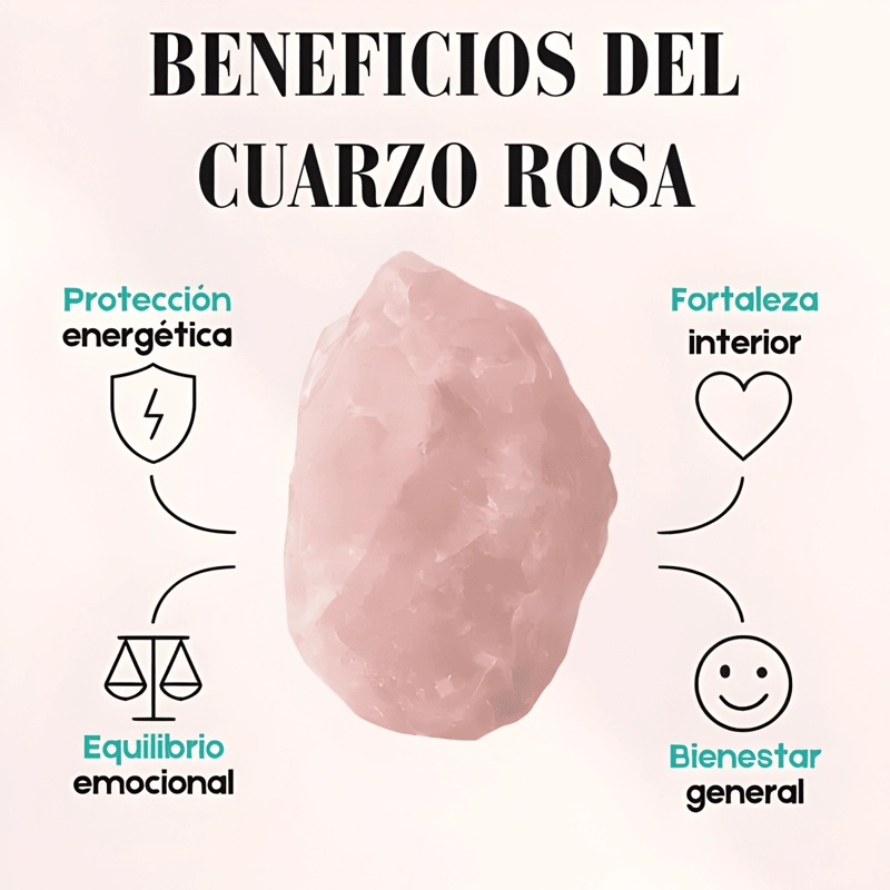 PULSERA PIEDRA NATURAL DE CUARZO ENERGE TICA 16 CM ROSA - 4