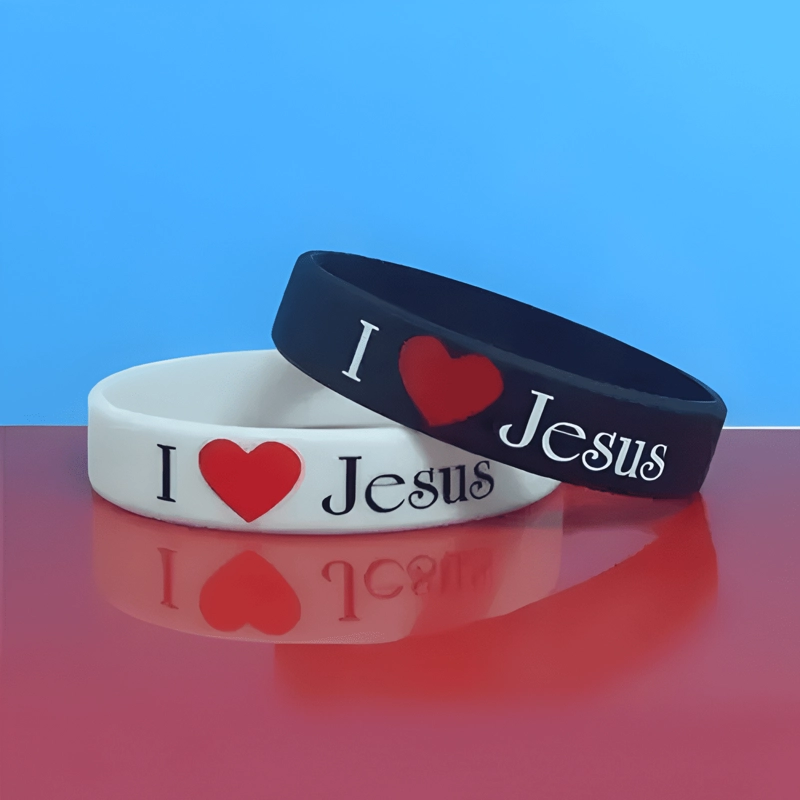 PULSERAS DE SILICONA I LOVE JESUS - 2