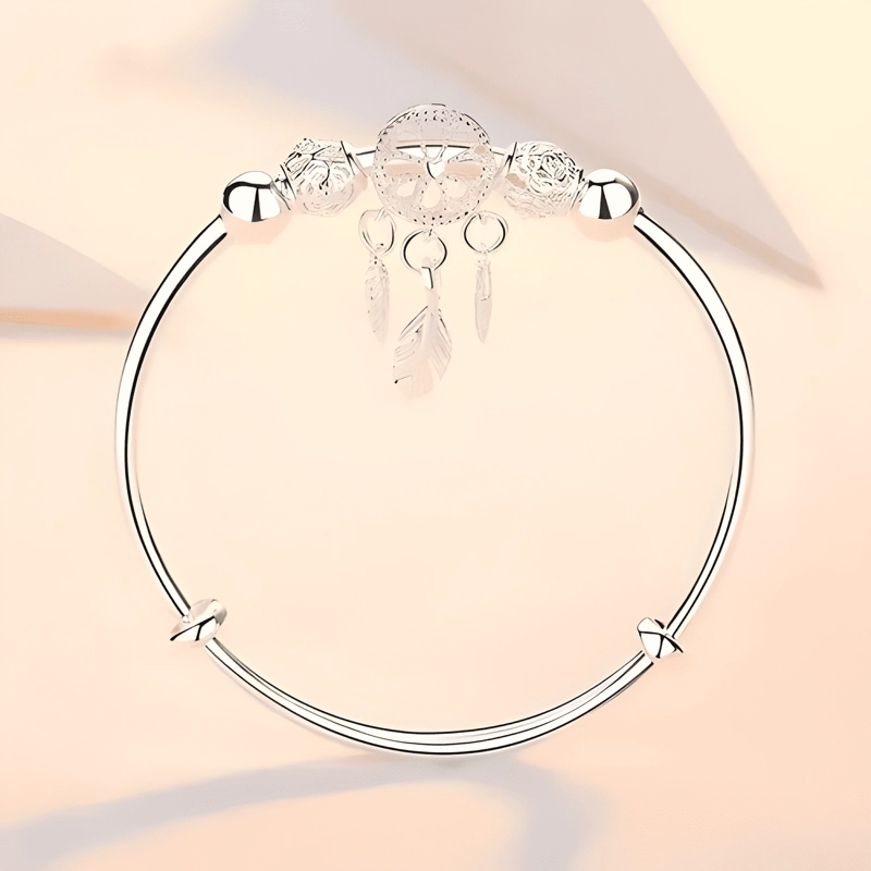 PULSERA ATRAPASUEÑOS DE PLATA 925 MUJER REGALO AJUSTABLE - 1