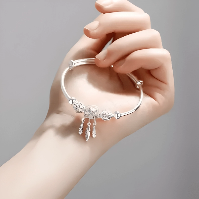 PULSERA ATRAPASUEÑOS DE PLATA 925 MUJER REGALO AJUSTABLE - 4