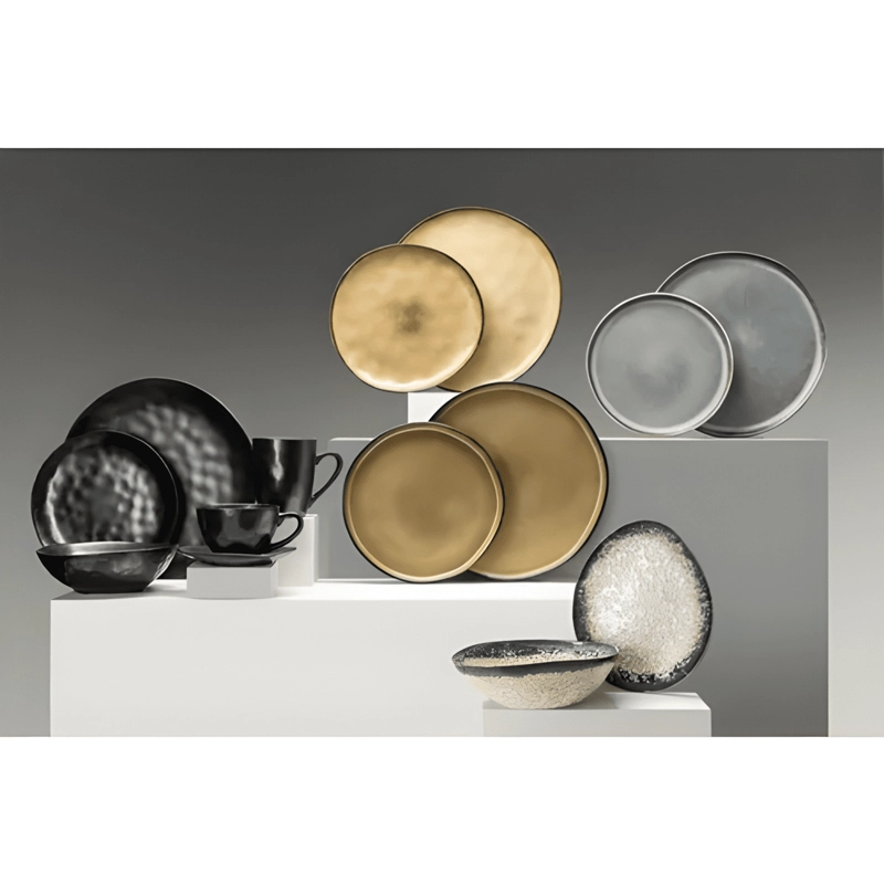 SET 6 PLATOS 20CM CARBON LUGANO - 2
