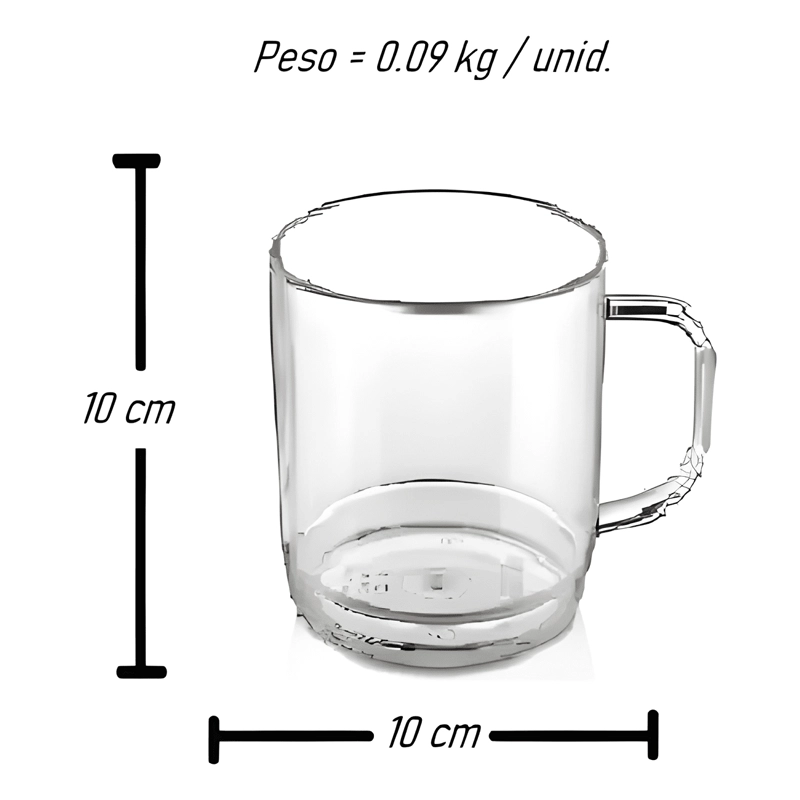 MUG POLICARBONATO 300 ML TRANSPARENTE - 2