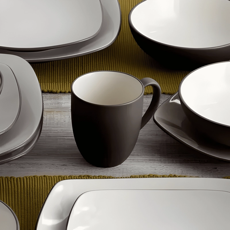 JUEGO DE VAJILLA 4 PIEZAS DE CERAMICA RESISTENTE NORITAKE... - 4