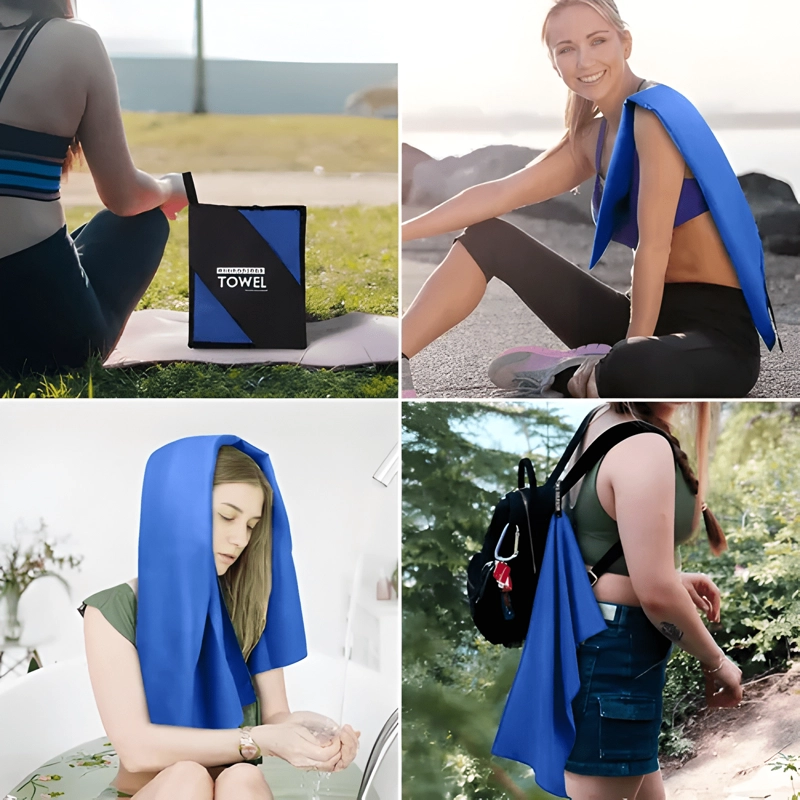 TOALLA DE BAÑO VIAJE DEPORTIVA MICROFIBA SECADO RAPIDO 3PCS - 3