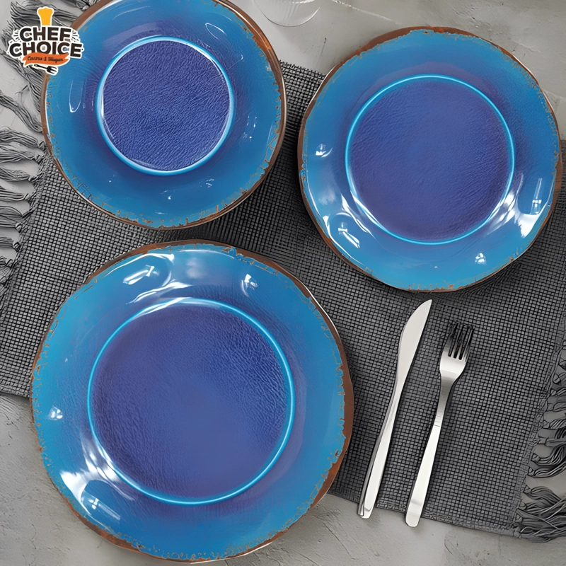 SET 16 PCS JUEGO DE VAJILLA COMPLETO MELAMINA ECOLOGICO AZUL - 4