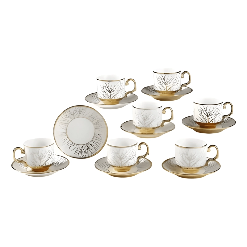 JUEGO VAJILLA TAZAS PLATILLOS GOURMET GRABADOS BOTANICOS - 1