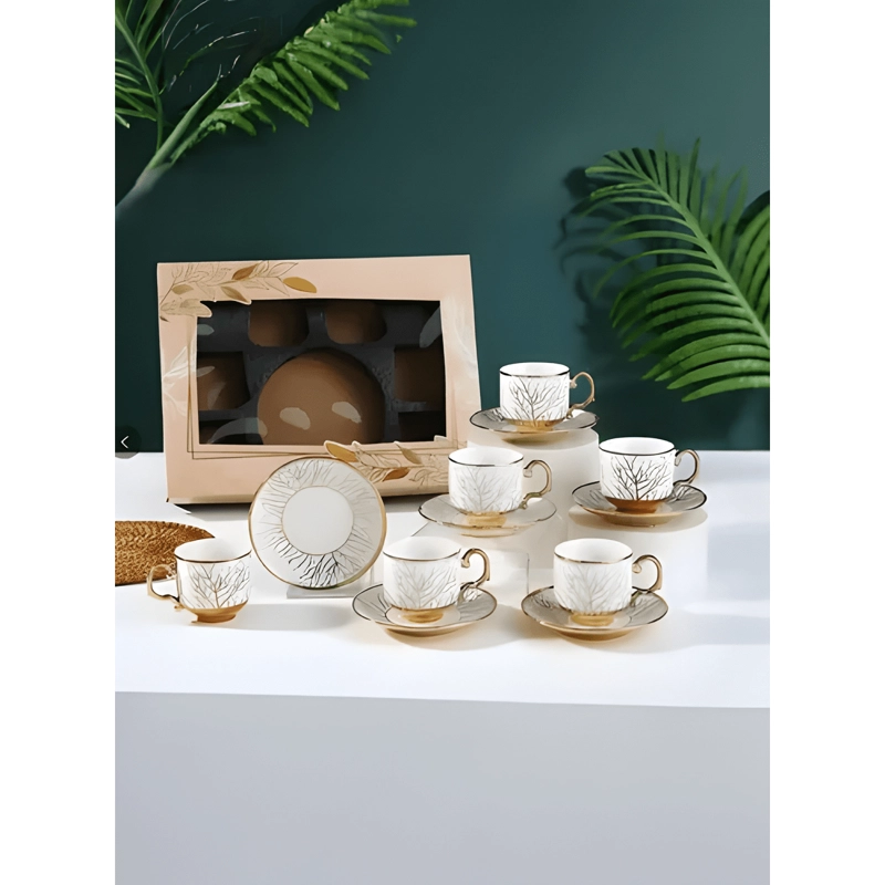 JUEGO VAJILLA TAZAS PLATILLOS GOURMET GRABADOS BOTANICOS - 4