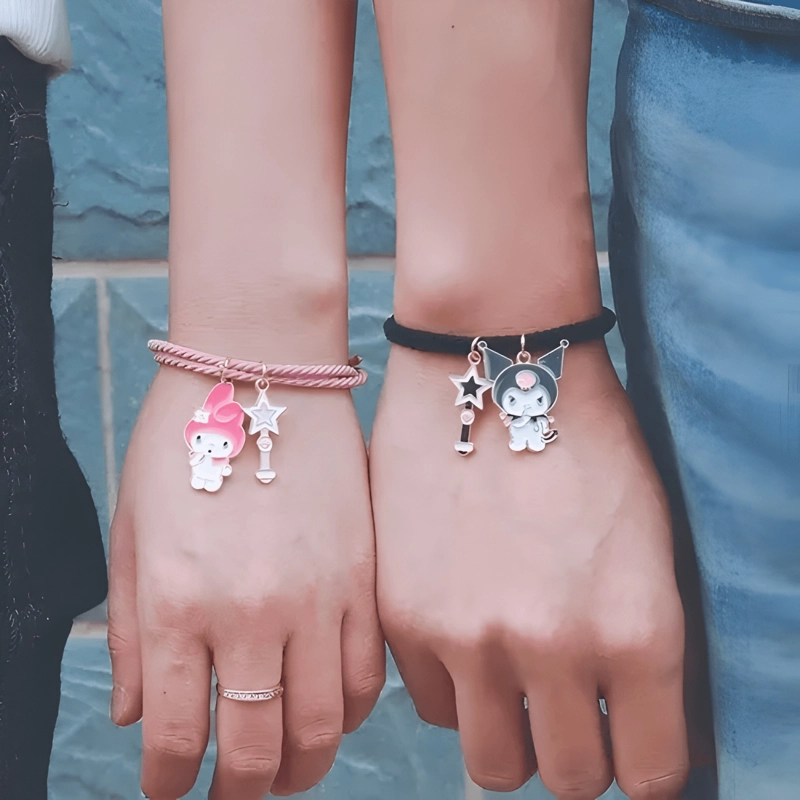 PAR DE PULSERAS KUROMI Y MELODY AMISTAD PAREJAS - 1