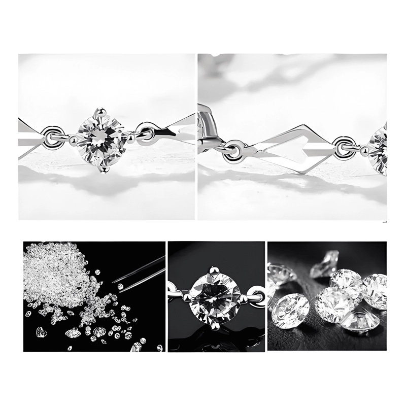 PULSERA DE PLATA FINA 925 AMATISTA DIAMETRO 17 CM LILA - 2