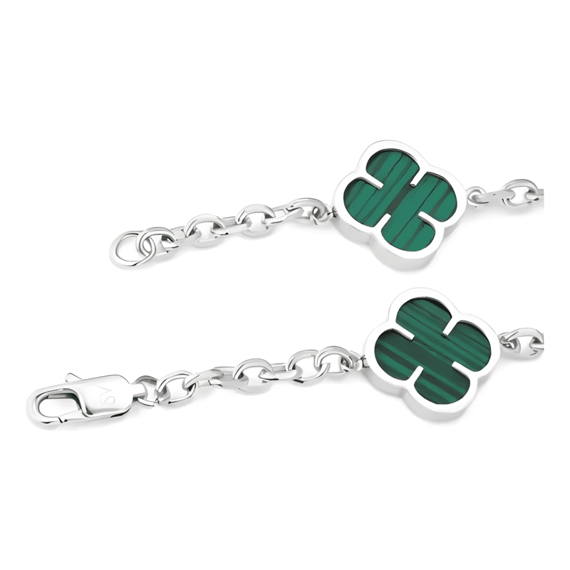PULSERA GREEN CLOVER ORO18K POSITIVIDAD SAINT VENIK - 2