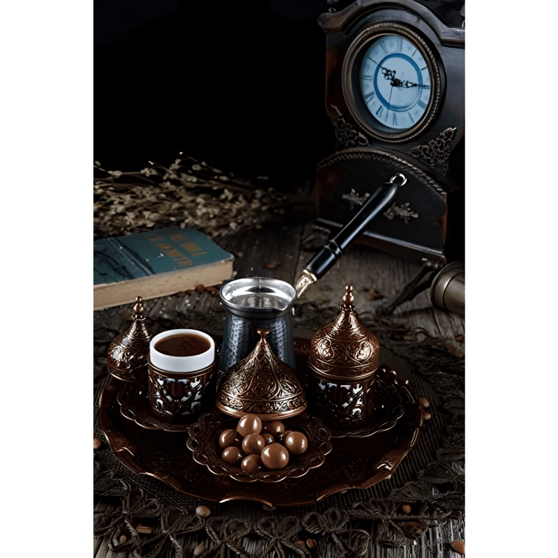 SET COMPLETO PARA PREPARAR Y SERVIR TURCO Y ARABE 12... CAFE - 2