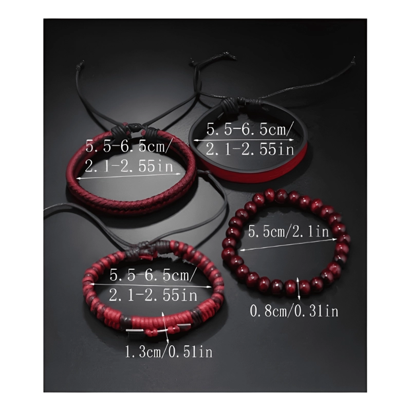 PACK DE 4 PULSERAS CON DISEÑO DE FLECHA HOMBRES VIKINGO - 2