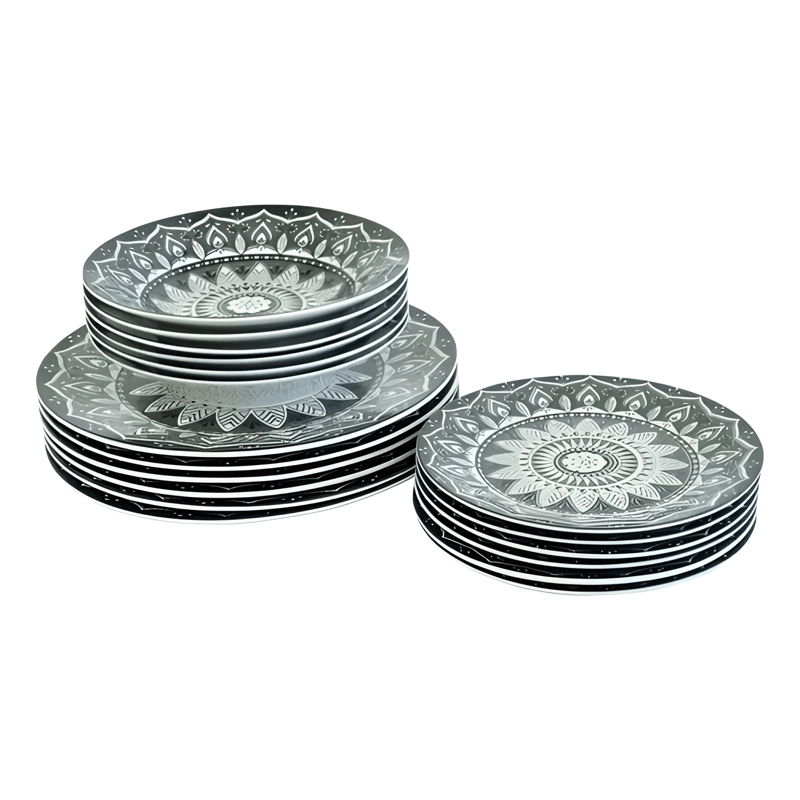 SET DE VAJILLA PORCELANA 18 PIEZAS DISEÑO GABRIELLE MANDALA - 2