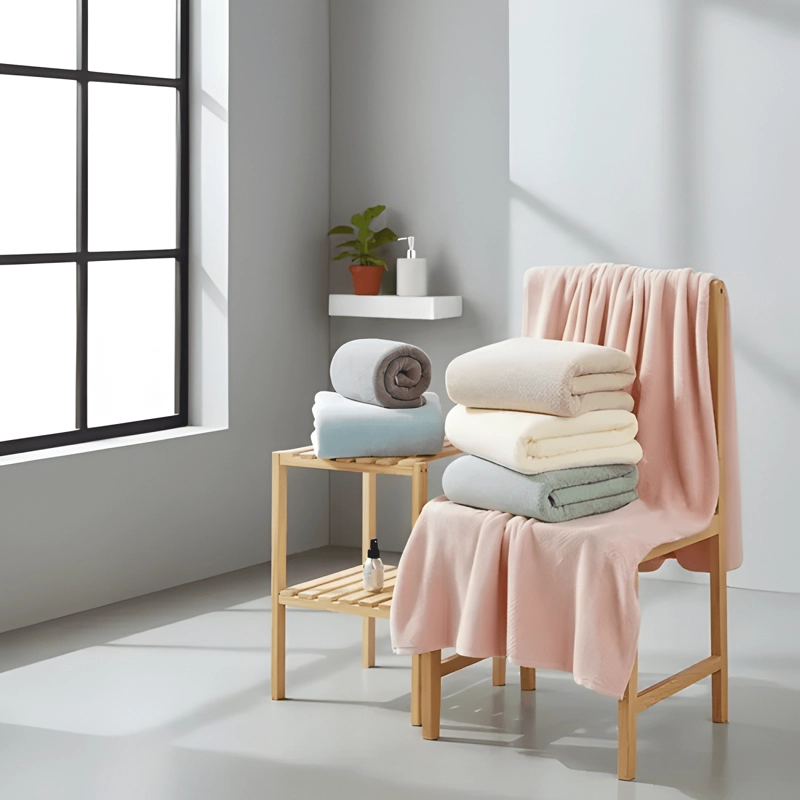 TOALLA DE BAÑO MICROFIBRA,SUAVE. SECADO RAPIDO 140X70 - 4