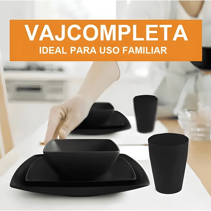16PCS JUEGO DE VAJILLA DE PAJA DE TRIGO PLATO Y TAZAS #22 - 4