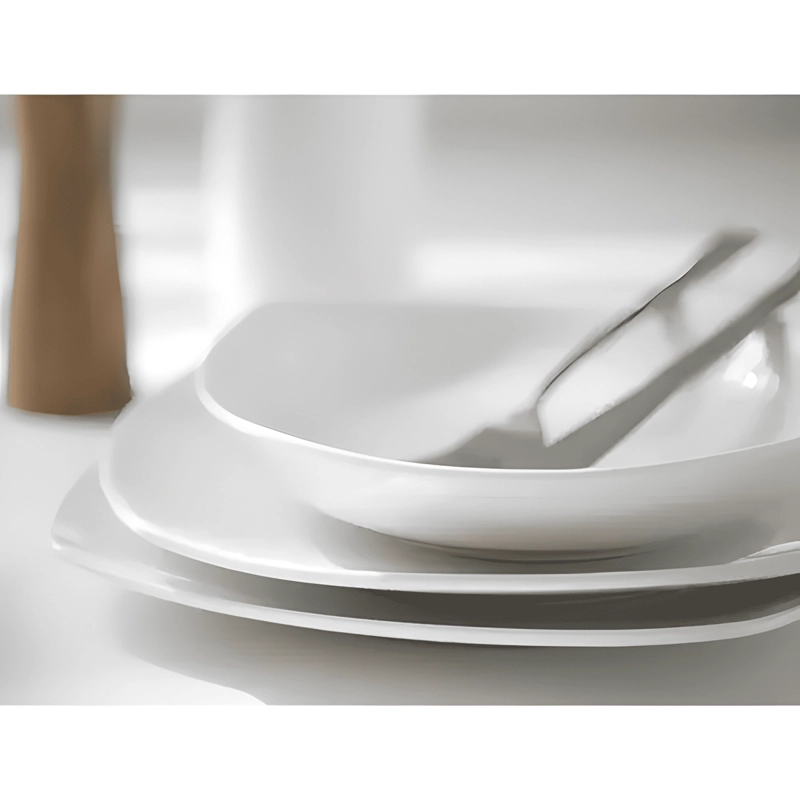 JUEGO DE LOZA CUADRADO PORCELANA 30 PIEZAS HOME COLLECTION - 2