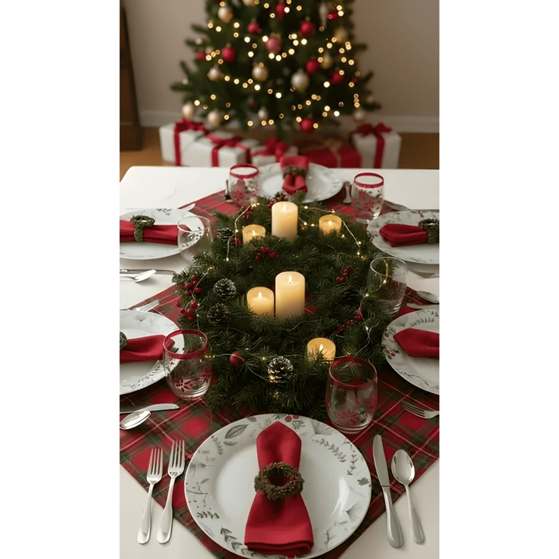 VAJILLA PORCELANA NAVIDAD, 6 PERSONAS 30 PIEZAS, CASCANUECES - 2