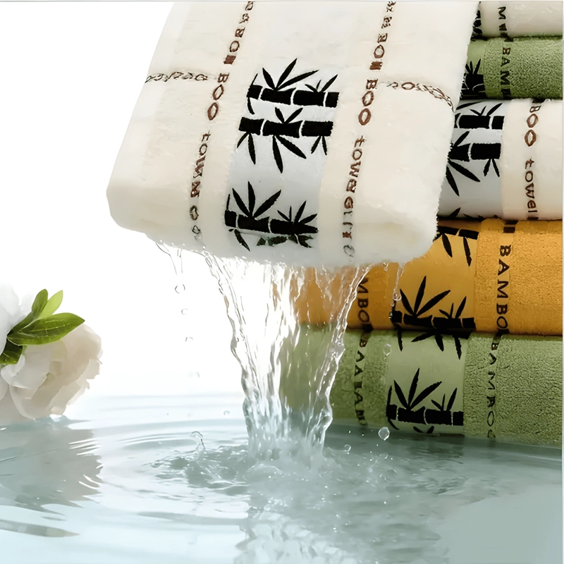 SET 4 TOALLA DE BAÑO ALGODON BAMBOO SUPER MICROFIBRA SUAVES - 1