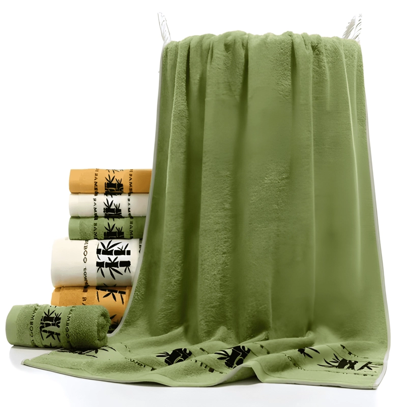 SET 4 TOALLA DE BAÑO ALGODON BAMBOO SUPER MICROFIBRA SUAVES - 3