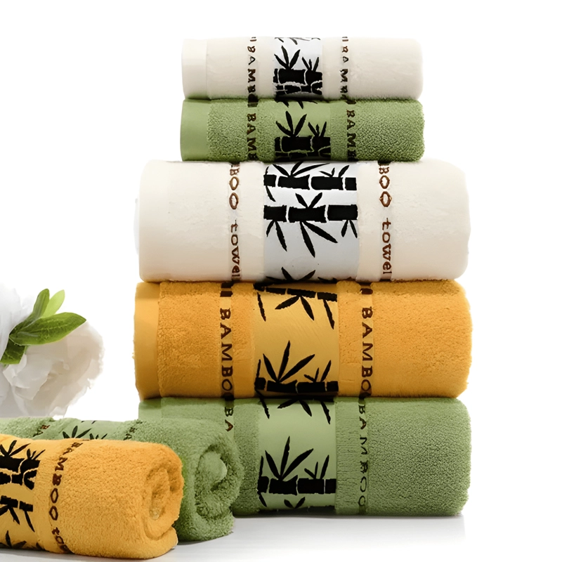 SET 4 TOALLA DE BAÑO ALGODON BAMBOO SUPER MICROFIBRA SUAVES - 4