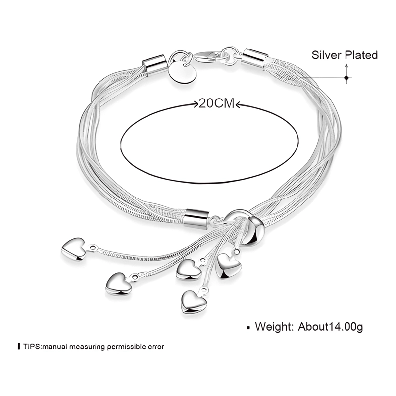 PULSERA MUJER ESCLAVA BRAZALETE PLATA 925 ELEGANTE #3 - 1