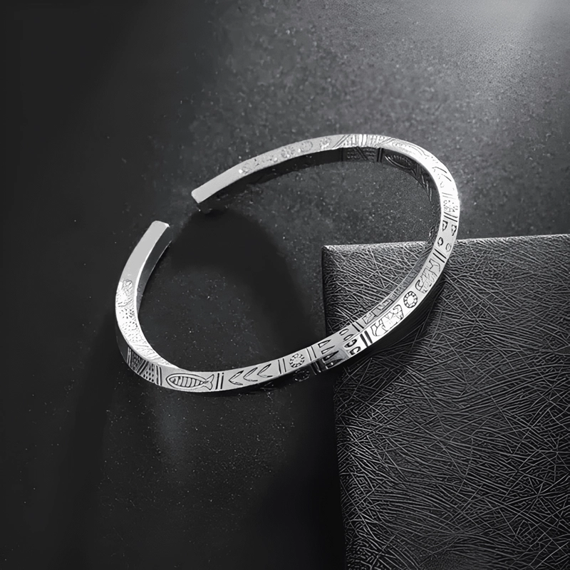 PULSERA PLATA 925 AJUSTABLE MUJER HOMBRE REGALO JOYA JAPONES - 2