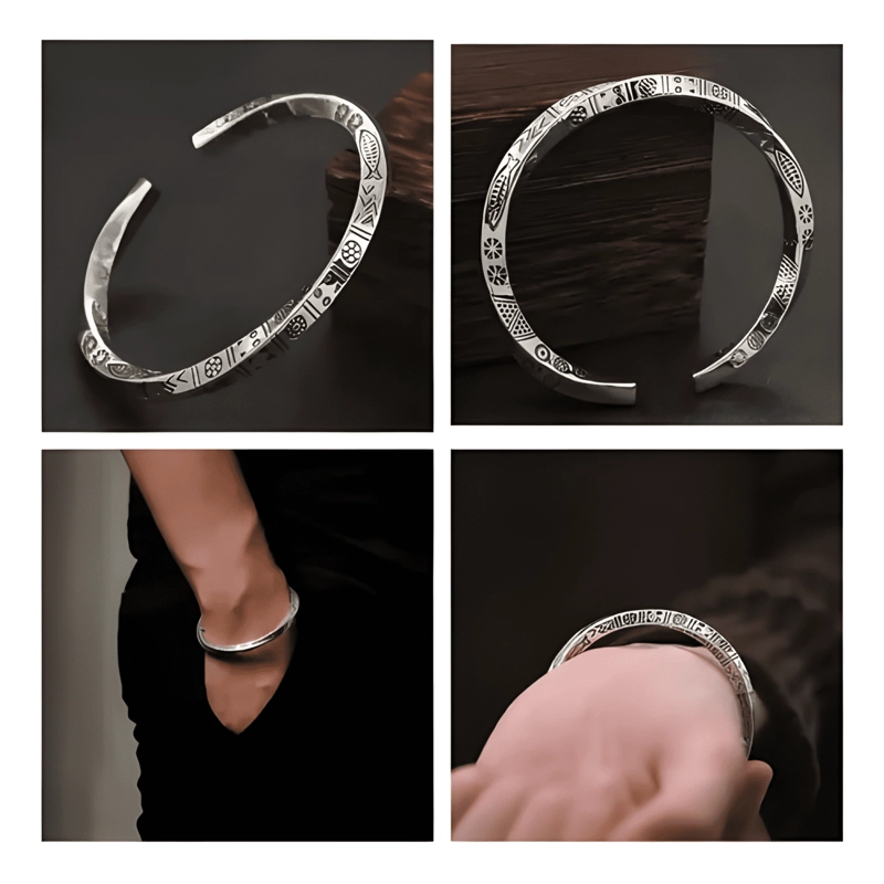 PULSERA PLATA 925 AJUSTABLE MUJER HOMBRE REGALO JOYA JAPONES - 3
