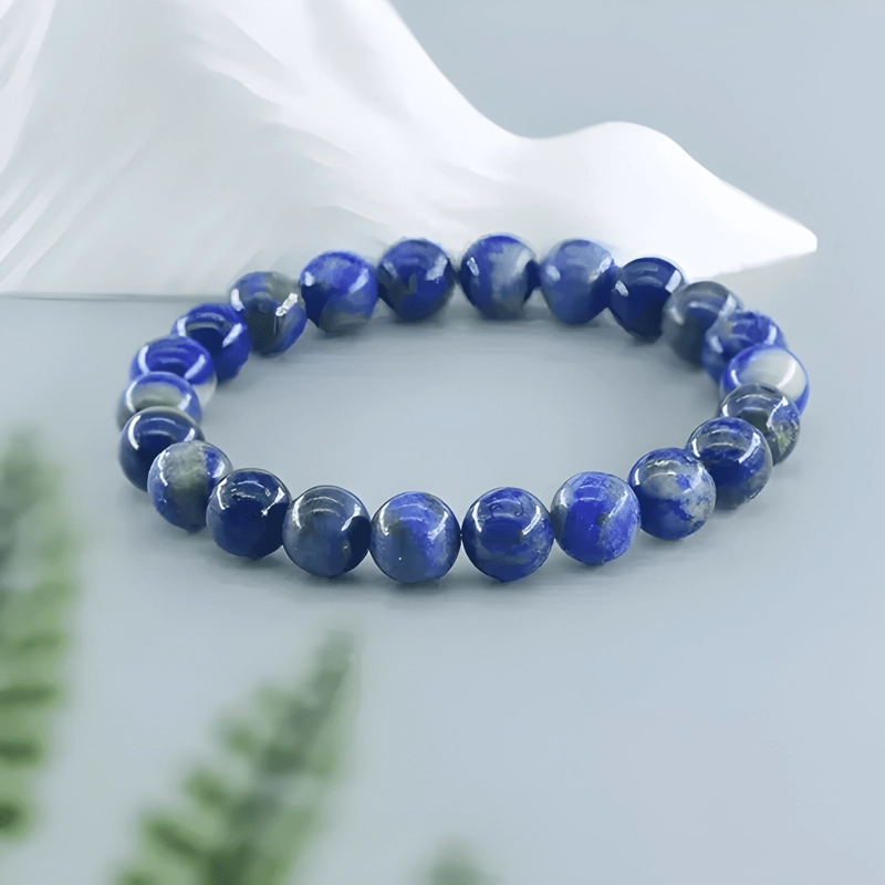 PULSERA DE PIEDRA LAPISLAZULI 6MM HOMBRE MUJER MODA - 1