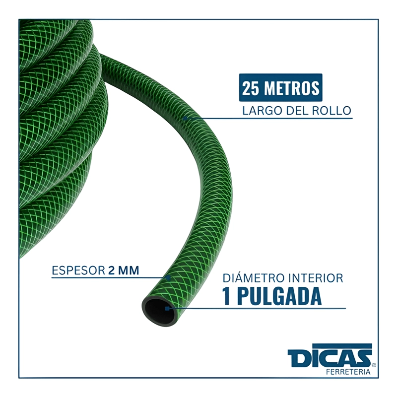 MANGUERA REFORZADA 1 PULGADA ROLLO 25 METROS - 4