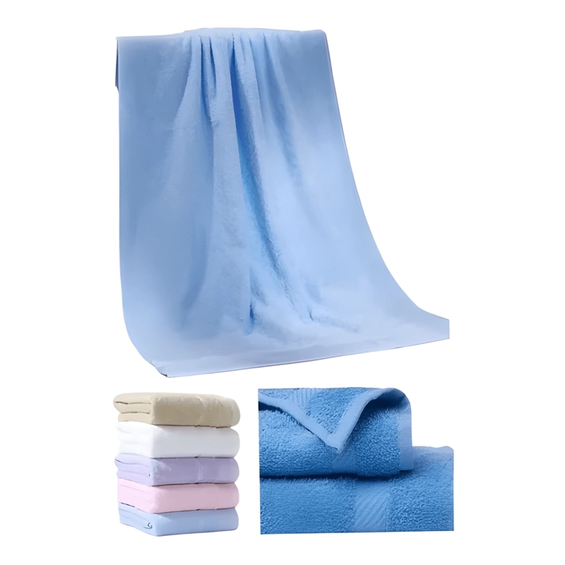 SET 6 TOALLA BAÑO ALGODON 140CMX70CM LISO STJ-5 - 1