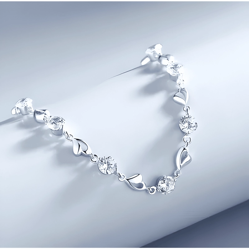 PULSERA CORAZON PLATA 925 MUJER ELEGANTE REGALO - 2