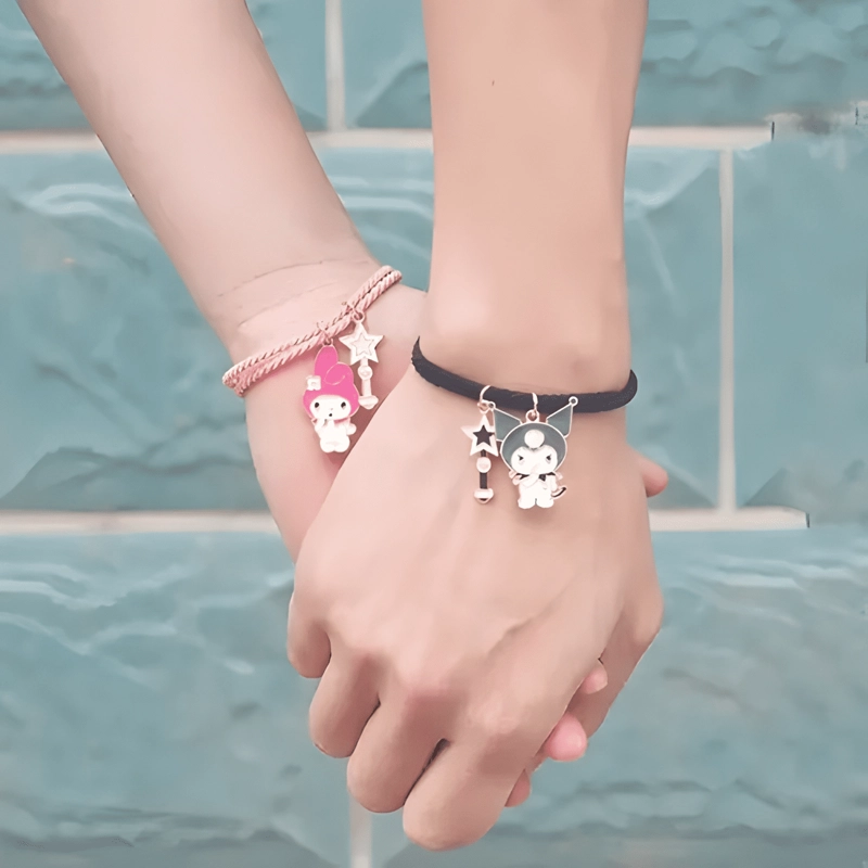 PAR DE PULSERAS KUROMI Y MELODY AMISTAD PAREJAS 1426 CM - 1