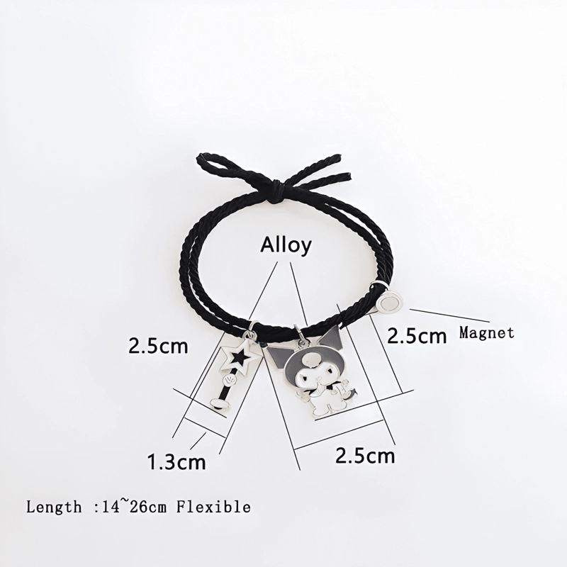 PAR DE PULSERAS KUROMI Y MELODY AMISTAD PAREJAS 1426 CM - 2