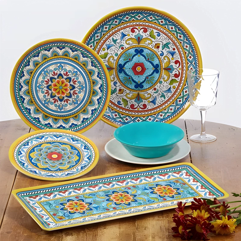 SET DE 5 PIEZAS MELAMINA PARA SERVIR Y ENSALADAS CERTIFIE... - 1