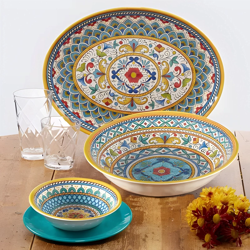 SET DE 5 PIEZAS MELAMINA PARA SERVIR Y ENSALADAS CERTIFIE... - 2