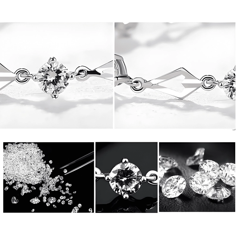 PULSERA DE PLATA FINA 925 AMATISTA LILA PURPURA - 2