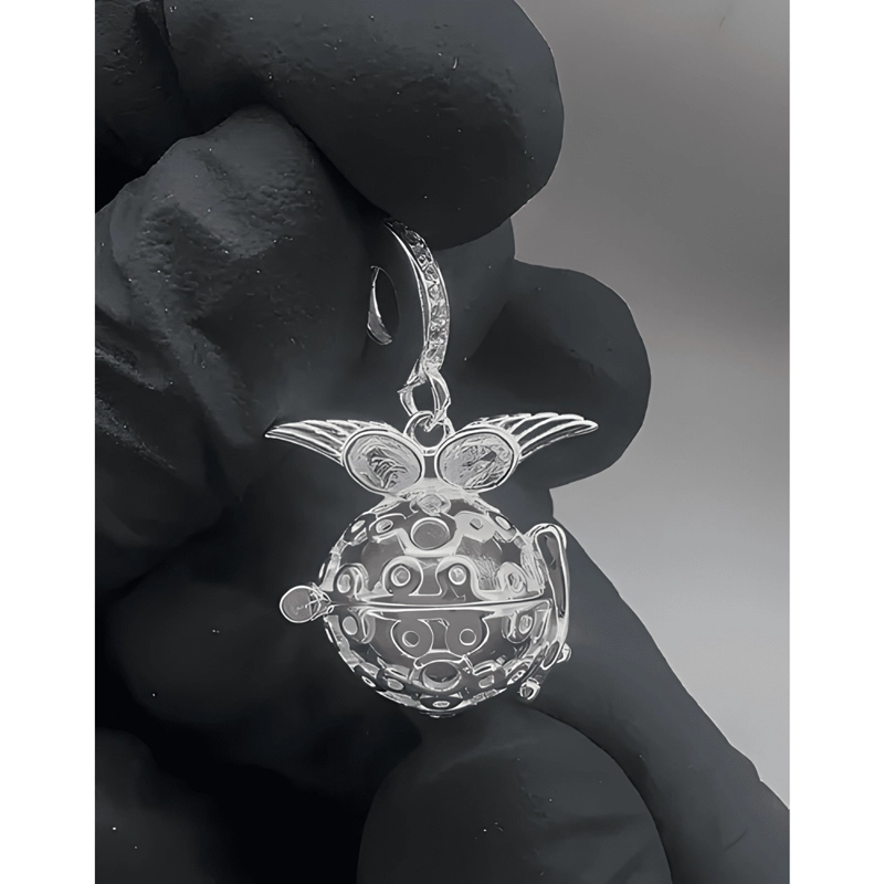 CHARM COLGANTE LLAMADOR DE ANGELES PLATA 925 BUHO ALAS - 2