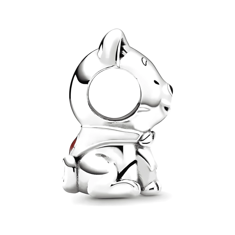 CHARM DIJE COLGANTE PERRO AKITA PLATA 925 - 1
