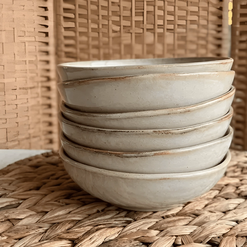 SET VAJILLA 18 PIEZAS CERAMICA LINEA RUSTICA ARENA #9 - 2