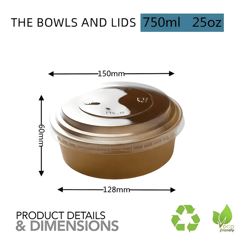 ENVASE BOWL CON TAPA DE 750ML PACK 100 UNIDADES - 3
