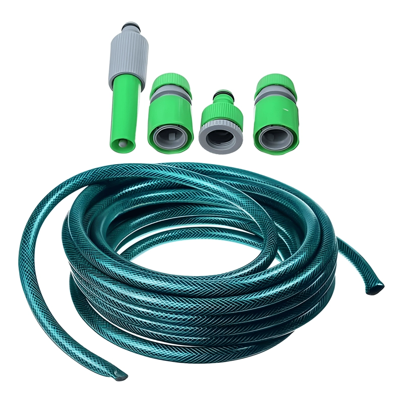 MANGUERA RIEGO 1/2 PULGADA 15M CON PISTOLA ROCIADORA VERDE - 2