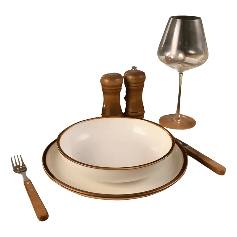 PLATOS HONDO SET DE 6 PIEZAS LINEA DORADA - 4