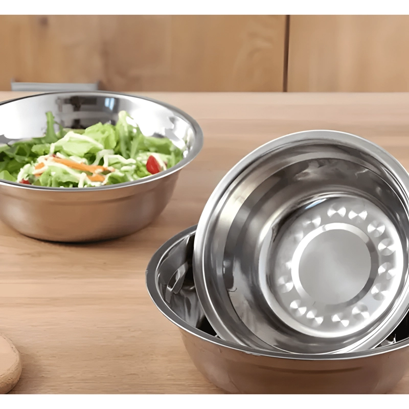 BOWL PROFUNDO 26 CM ACERO REPOSTERIA COCINA - 4